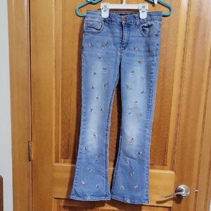 Embroidered Blue Girls Size 12 Jeans